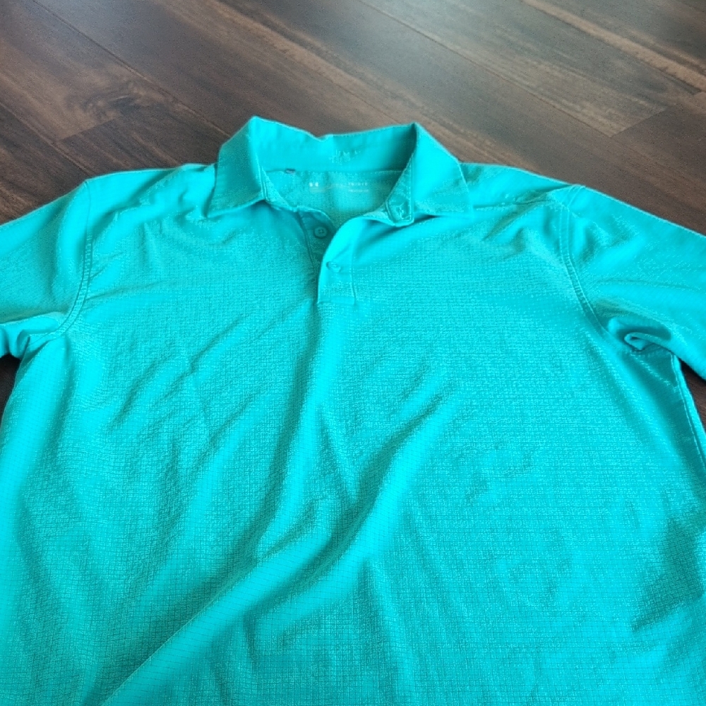 Under Armor Men's Turquoise Polo Shirt